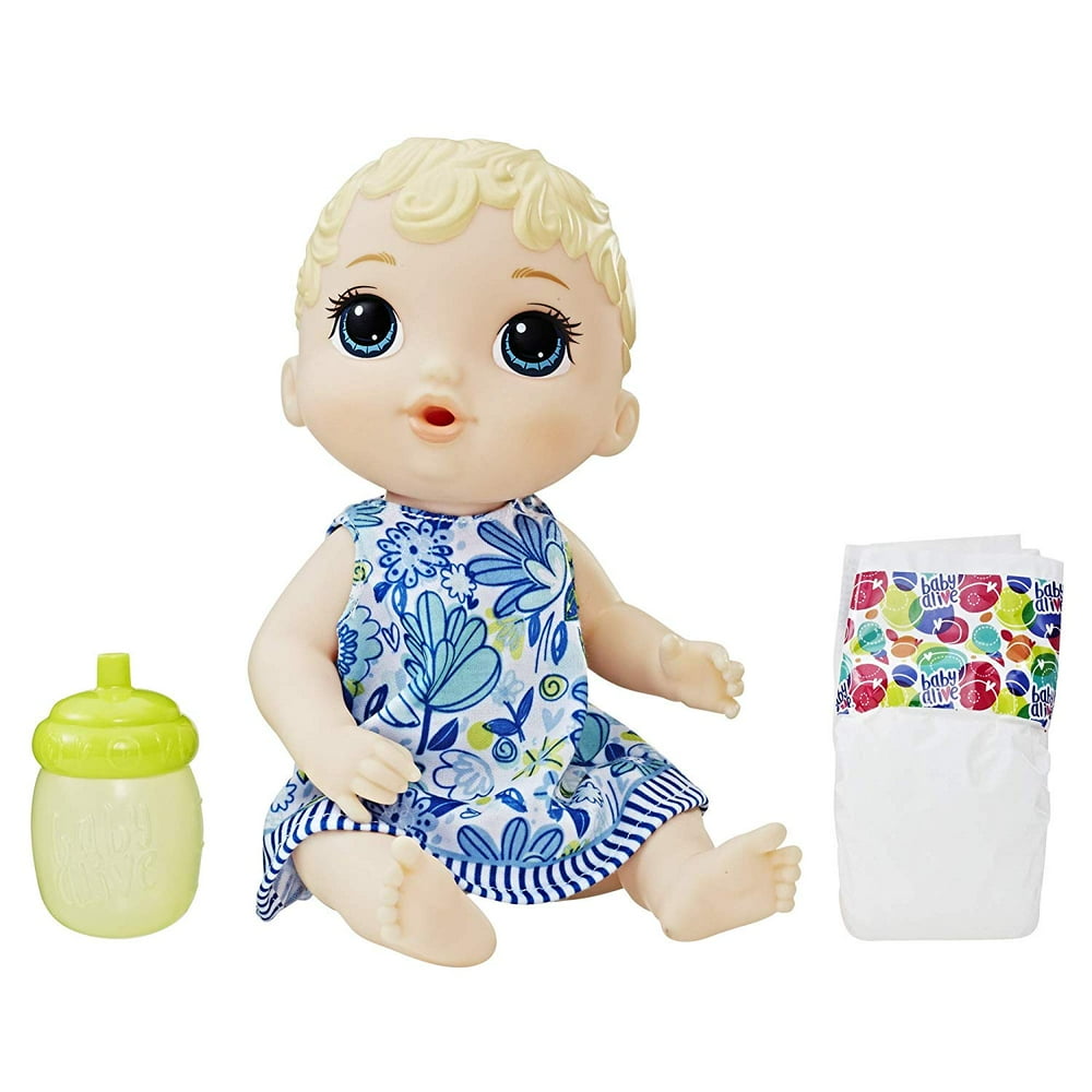 Lil' Sips Blonde Baby, Doll drinks from her bottle By Baby Alive
