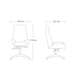 thumbnail image 2 of Silla para oficina ilios innova Respaldo café y asiento Negro Cuero 60x52x110 cm, 2 of 10