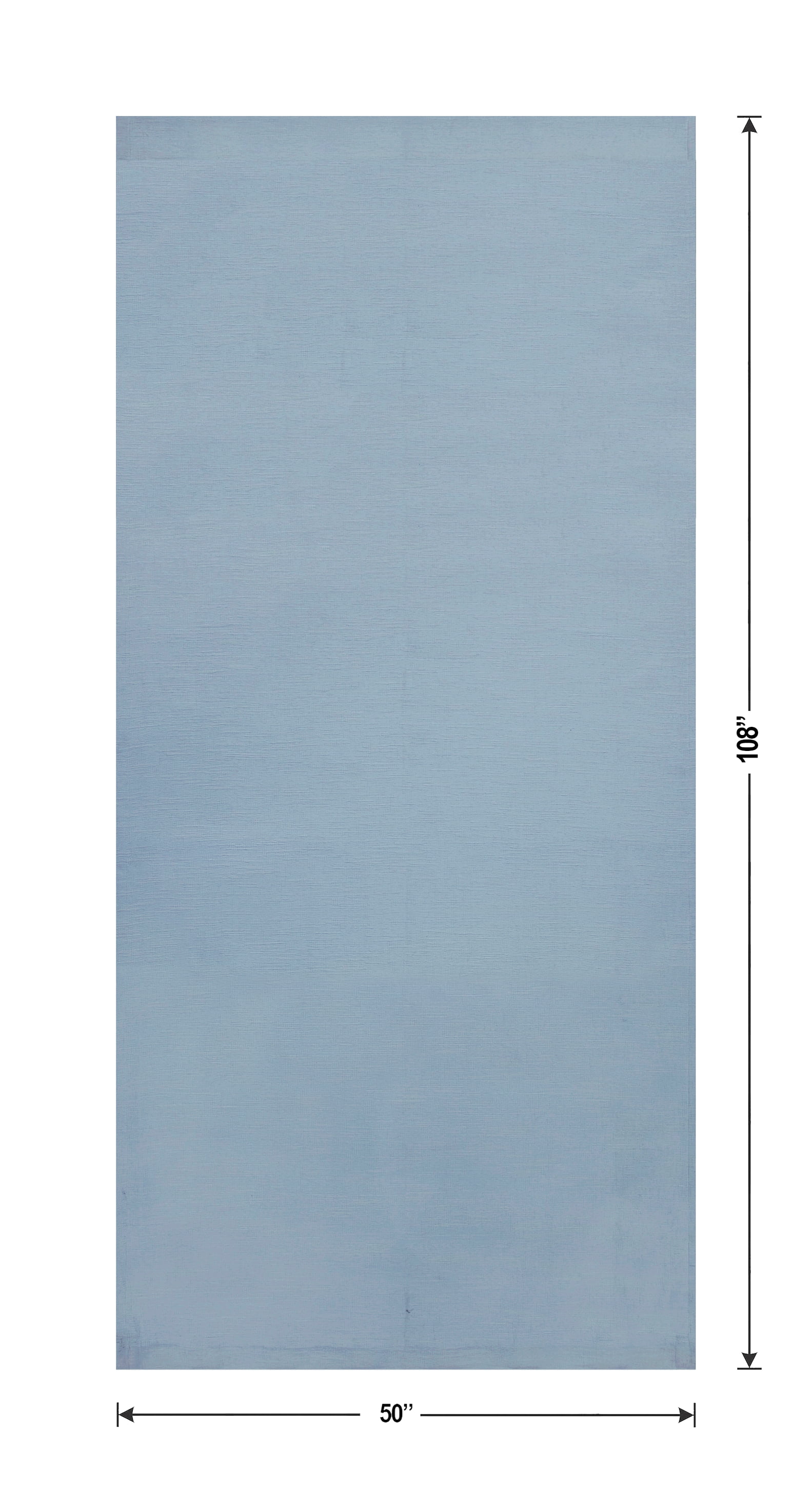 Better Homes & Gardens Textured Solid Chenille Light Filtering Single Curtain Panel, Blue Silver, 50"W x 108"L