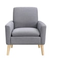 thumbnail image 3 of Dazone Modern Accent Fabric Chair Single Sofa Comfy Upholstered Arm Chair Sofa,Living Room Furniture,Gray, 3 of 6
