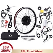 Miumaeov Electric Bike Conversion Kit Front Wheel Motor 350W E-Bike Kit 36V Hub Motor 20 Bicycle Controller with LCD Display Controller Brake