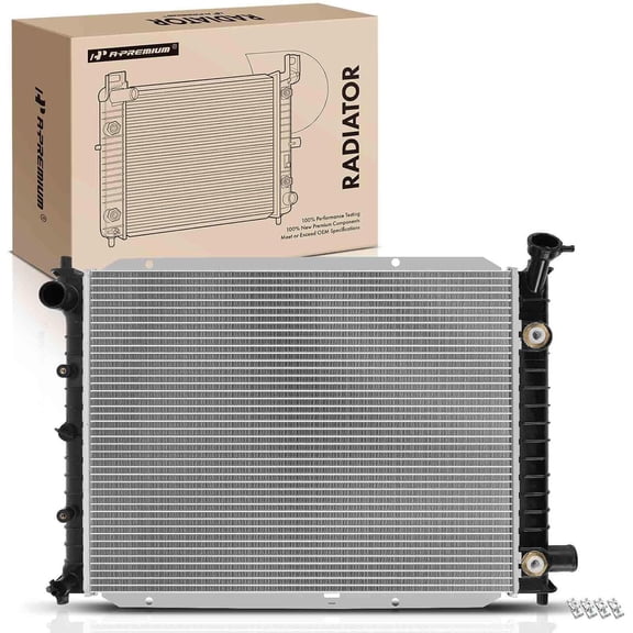 A-Premium Engine Coolant Radiator Assembly with Transmission Oil Cooler Compatible with Ford Escort 1991-2002 & Mercury Tracer 1991-1999, 1.8L 1.9L 2.0L, Replace# 8011273, F0C68005AB