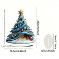 thumbnail image 3 of Elegant Festive Christmas Tree Tabletop Decor - 2D Acrylic Modern Translucent Desktop Display, Versatile For Holiday & Daily Home Use, 3 of 6