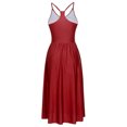 thumbnail image 4 of YiZYiF Womens Sleeveless Midi Golf Tennis Dress with Built in Shorts Adjustable Sports Athletic Dress Activewear Burgundy M, 4 of 7