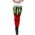 thumbnail image 1 of Gibobby Pantimedias Termicas Mujer Invierno Leggings con estampado navideño para mujer Pantalones de bota casuales ajustados sexy (Verde, S), 1 of 5