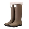 thumbnail image 2 of Ticikt Rain Boots for Men Women, Waterproof Rubber Boots with Unique Design, Comfort Lightweight Work Mud Boots, Garden Boots for Farming Gardening Fishing,Color:Brown,Size:39, 2 of 5