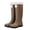 Brown, variant on Women's Lightweight Lined Knee High Rain Boots Waterproof Non Outdoor Hiking Camping Footwear Black 43