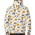 thumbnail image 3 of Bingfone Dog Faces Men's Drawstring Hoodie Long Sleeve Pocket Sweatshirts-Medium, 3 of 6