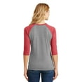 thumbnail image 2 of District ® Women's Perfect Tri ® 3/4-Sleeve Raglan. DM136L - Red Frost/ Grey Frost Size XS, 2 of 6