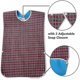 thumbnail image 4 of 3 Pack Adult Bibs With Crumb Catcher - Washable Adult Dining Bib, Lar Adult_a-9, 4 of 5