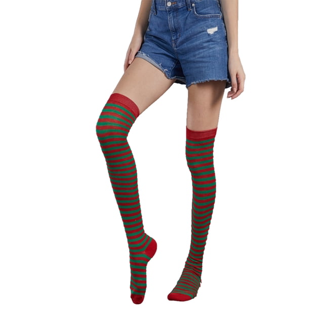 Sonducket Medias sin costuras por encima de la rodilla, calcetines largos divertidos, calentador de arcoíris, accesorios altos hasta el muslo, carnaval, Type3 NO3 Sonducket AP010460-27B