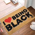 thumbnail image 5 of 16x24 Inch Stain and Fade Resistant Coir Mat Thin Front Door Mats Spring Door Rugs Indoor Entrance Door Mat Indoor Entrance and Outside Doormat Doormat for Outdoor Entrance, I LOVE BEING BLACK, 5 of 6