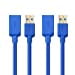 thumbnail image 3 of Cable Matters 2-Pack USB to USB Extension Cable 6 ft (USB 3.0 Extension Cable/USB Extender) in Blue for Webcam, VR Headset, Printer, Hard Drive and More - 6 Feet, 3 of 4