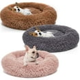 thumbnail image 2 of PULLIMORE Pet Dog Cat Calming Bed Warm Plush Donut Cuddler Round Sleeping Cushion Bed for Dogs & Cats Self-Warming and Cozy "Brown, 80CM", 2 of 9