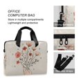 thumbnail image 4 of FORMRS 16" Laptop Bag Carrying Sleeve Case with Handle Travel Shoulder Briefcase, Red Flower, 4 of 8