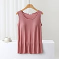 thumbnail image 1 of SDNall Blouse pour Femmes Unie Décontractée Mode Col Rond Régulière Sans Manches Hauts de Nuit, 1 of 9