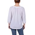 thumbnail image 3 of NY Collection Women's Petite 3/4 Sleeve Swiss Dot Top, 3 of 4