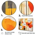 thumbnail image 3 of Designart "Cubic Flowers In Bold Orange I" Modern Geometric Floater Framed Canvas Wall Art, 3 of 5