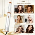 thumbnail image 3 of 6-in-1 Professional Hot Air Styler & Hair Dryer Brush - Powerful Air Curling Wrap Styler with Negative Ionic Technology for All Hair Types, 3 of 18