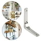 thumbnail image 3 of Soportes de pared para estantes, soportes para mesas de trabajo, soportes para bancos de trabajo Plata 4 pulgadas, 3 of 9