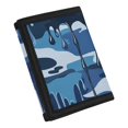 thumbnail image 2 of CHAQLIN Polyester Children's Wallet with Dustproof Lightweight Trifold Card Wallet for Daily Use, Blue Drip Camouflage Kids Trifold Wallet, 2 of 7