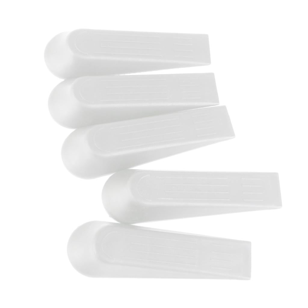 WHITE Colour 5 X UNDER DOOR STOP STOPS STOPPERS WEDGE WEDGES JAM 