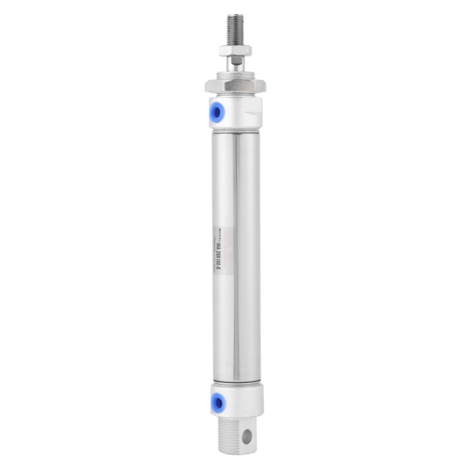 Vérin Pneumatique MA25 Alliage Aluminium Double Effet - Cylindre Pneumatique MA25x50 à MA25x200 Pour Automatisation