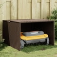thumbnail image 1 of vidaXL Tondeuse Robot Garage Marron 86x90x52/57 cm Rotin Poly, 1 of 5