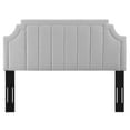 thumbnail image 6 of Tufted Headboard, Full Queen Size, Velvet, Light Grey Gray, Modern Contemporary Urban Design, Bedroom Master Guest Suite, 6 of 10