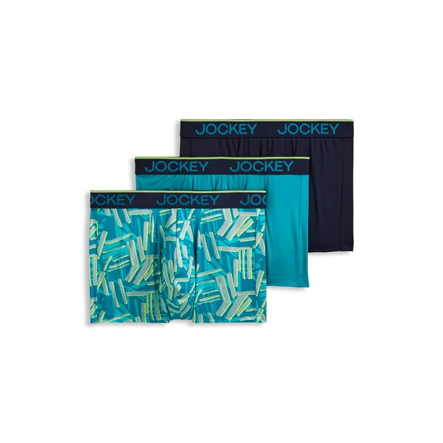 Jockey Men's Chafe Proof Pouch Microfiber 3" Trunk - 3 Pack