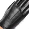 thumbnail image 4 of LNGOOR 1pair Men‘s Winter Leather Gloves  Windproof And Warm Goat Skin For Driving And Cycling, 4 of 5