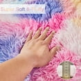 thumbnail image 6 of PERFEMET Plush Room Rug Pink Purple 3x5 Shag Area Rug Tie Dye Shag Bedroom Area Rug for Kids Girls Adult Fluffy Carpet for Nursery Dorm(3'x5', Pink Purple), 6 of 8
