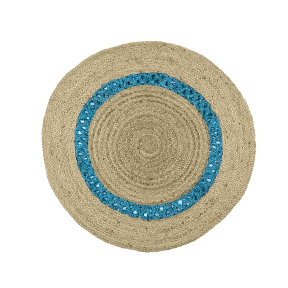 Oussum Hand Woven Natural Jute Area Rug Round Indoor Home Décor Area Runner Online