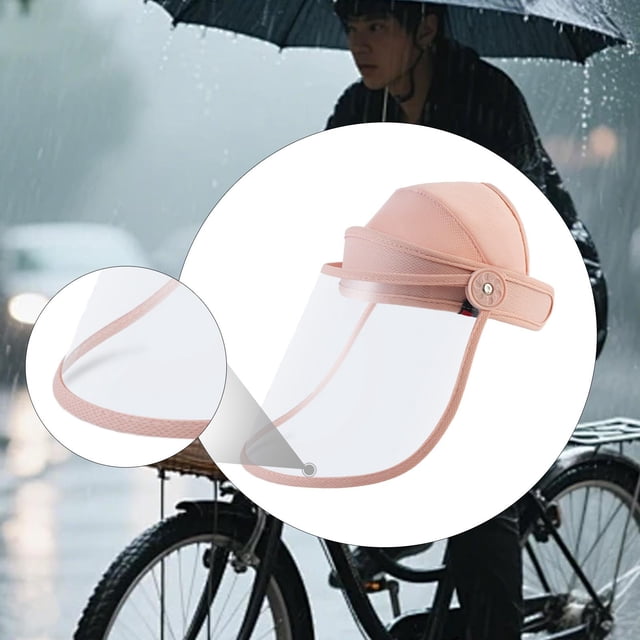 Protector Facial Completo, Protección Contra Salpicaduras para Adultos, Visera Transparente Ajustable, Protección Facial, Cubierta Facial para Trabaja Rosa