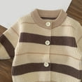 thumbnail image 7 of DHFJKG Baby Boys Sweater Outfits Striped Knit Cardigan Casual Pants Two Piece Set Soft Comfortable Warm Casual Winter Clothes Child Kids Boys Stylish Outfits 0-3 Months, 7 of 7