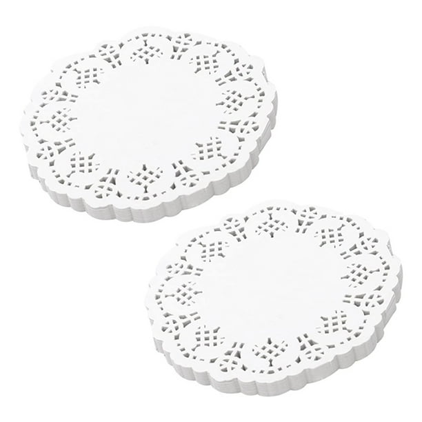 Papel de Tapetes de Encaje de 200 Piezas, Manteles Decorativos Redondos de 4,5 Pulgadas, Revestimientos para Pasteles, Postres Al Horno