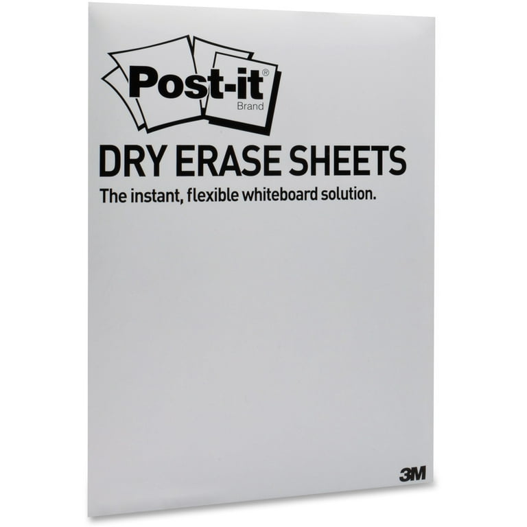 Post-it Self-Stick Dry Erase Sheets, 7 in x 11.3 in, White, 15