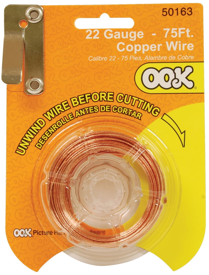 Ook Picture Hanging Wire, Copper Wire, 22 Gauge, 75 ft
