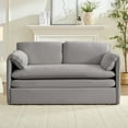 thumbnail image 3 of ZAFLY 3-in-1 Pull Out Sofa Bed, Queen Size Convertible Sleeper Loveseat for Small Space - Light Gray, 3 of 5