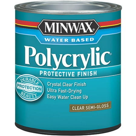 Minwax Polycrylic Clear Semi-Gloss Finish, 1 Quart