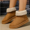 thumbnail image 6 of BERANMEY Suede Faux Fur Mid-Calf Boots For Womens Classic Winter Boots Rubber Sole Women's Boots, 6 of 7