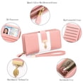 thumbnail image 4 of Rawiri Cartera de mujer, multicolor, cartera a rayas realizada en piel sintética, ROSA, 4 of 6