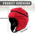 thumbnail image 2 of Duoif Football Gear, Adult Baseball Cap Multi Color Soft Anti Collision Football Goalkeeper Head Cap Adult Sports Football Helmet Special Needs Helmet Red, 2 of 8