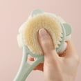 thumbnail image 3 of Shower Body Brush,Soft Bristles and Beautiful Pumpkin Loofah 15.7” Long Handle Back Scrubber Bath Mesh Sponge for Skin Exfoliating Bath,Massage Bristles Suitable for Wet or Dry,Men and Women (Green), 3 of 8