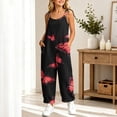 thumbnail image 6 of Taqqpue Girls Sleeveless Jumpsuit Spaghetti Strap Wide Leg Romper with Side Pockets Gradient Print Casual Summer Outfit Clothes for Girls Kids Size 5-16 Years, 6 of 10