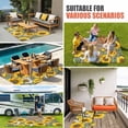 thumbnail image 4 of Sunflowers Retro Outdoor Rug for Patio/Deck/Porch, Non-Slip Large Area Rug 5 x 7 Ft, Pastoral Floral Wooden Planks Farmhouse Indoor Outdoor Rugs Washable Area Rugs, Camping Rug Carpet Runner, 4 of 8