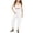 Z-White55, variant on JIAYUE Boys Girls Jumpsuits Square Collar Sleeveless For Back To School Letter Print Casual Suspender Pants Comfortable Playwear Stylish Overalls Kids Rompers