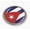 Semi-Flexible Aluminum Bezel, variant on Cuba Flag 3D Domed Round Automotive Emblem