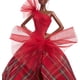 thumbnail image 3 of Barbie Signature Doll, 2024 Holiday Fashion Doll with Brown Hair Wearing Plaid Gown, Seasonal Collector Gift in Displayable Packaging, 3 of 5