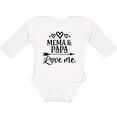 thumbnail image 3 of Inktastic Mema and Papa Love Me Girls Long Sleeve Baby Bodysuit, 3 of 5
